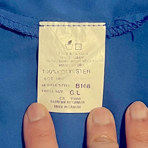 BCNL Design Blue Short Sleeve Blouse - Picture 4 of 4